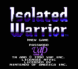 Isolated Warrior screenshot 4 for NES
